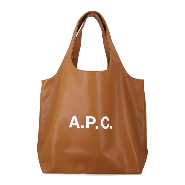 A. P.C. Large Ninon Tote Bag in Recycled Materials with Printed Logo (M61565PUAATLZZ)
