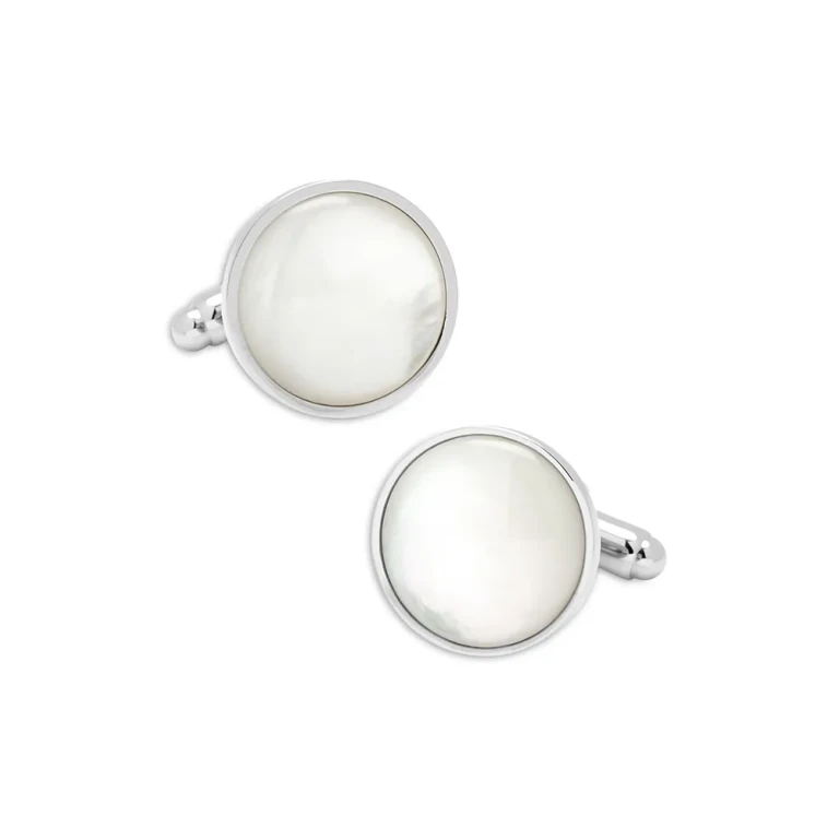 Cufflinks Inc Silver-Tone Mother of Pearl Cufflinks