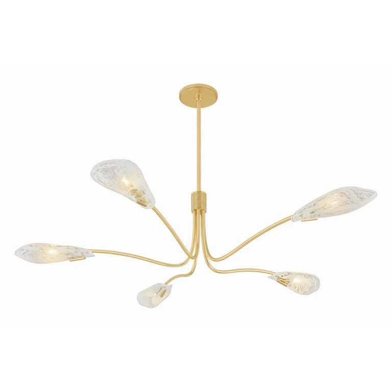 Aged Brass Chandelier from the Tenafly Collection