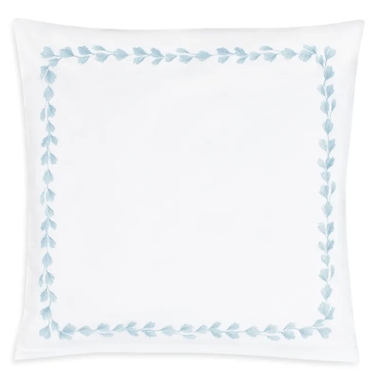 Christian Fischbacher Foglia Embroidered Sateen Sham, Euro