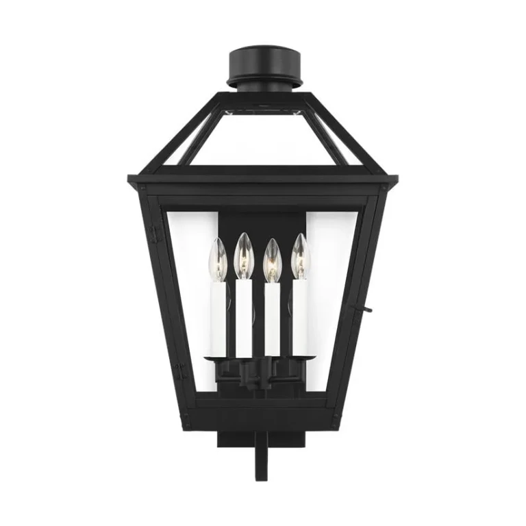 Visual Comfort Studio Hyannis 4-Light Outdoor Wall Light in Textured Black by Chapman & Myers