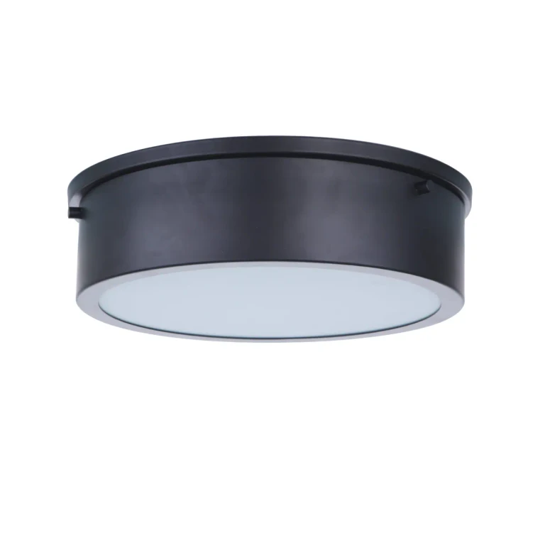 Flat Black LED Flushmount from the Fenn Collection