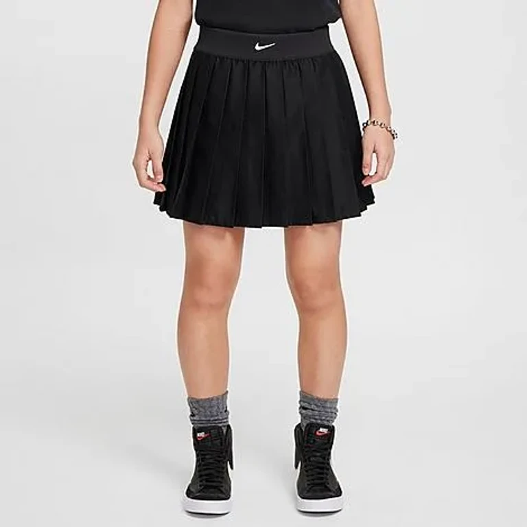 Girls' Big Kids Sportswear Pleated Skirt in Black/White Size: XS