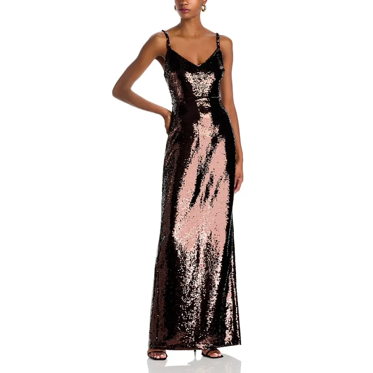 L'Agence Karma Sequin Maxi Dress