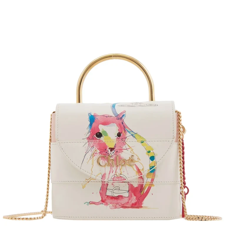 Chloe Small Aby Lock Printed Leather Shoulder Bag