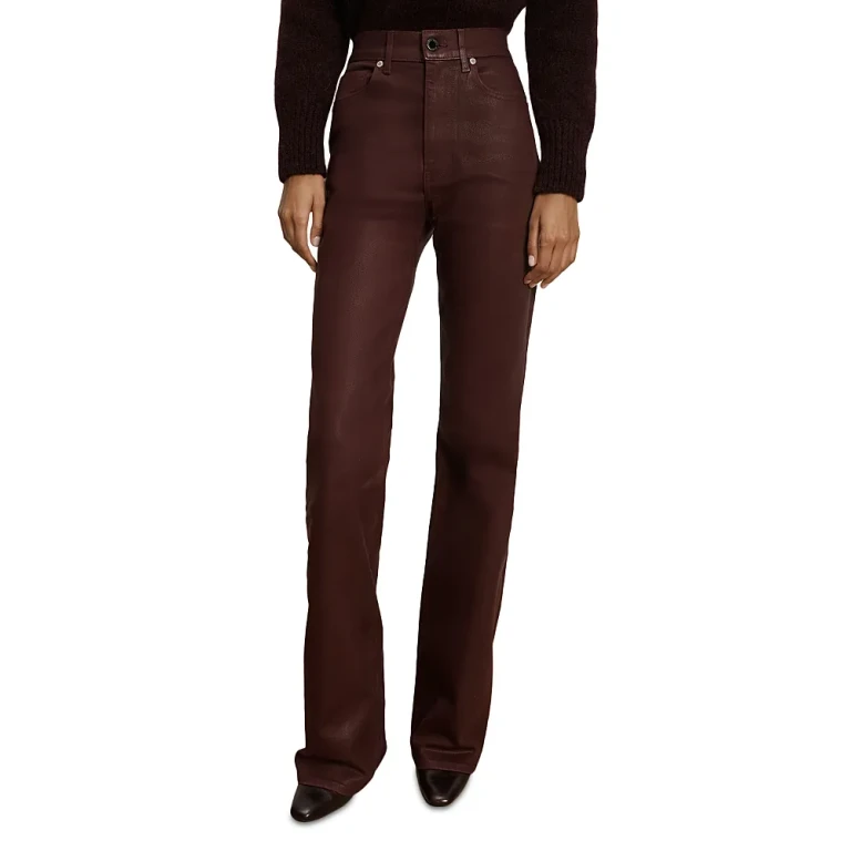 Veronica Beard Crosbie High Rise Wide Leg Jeans in Raisin