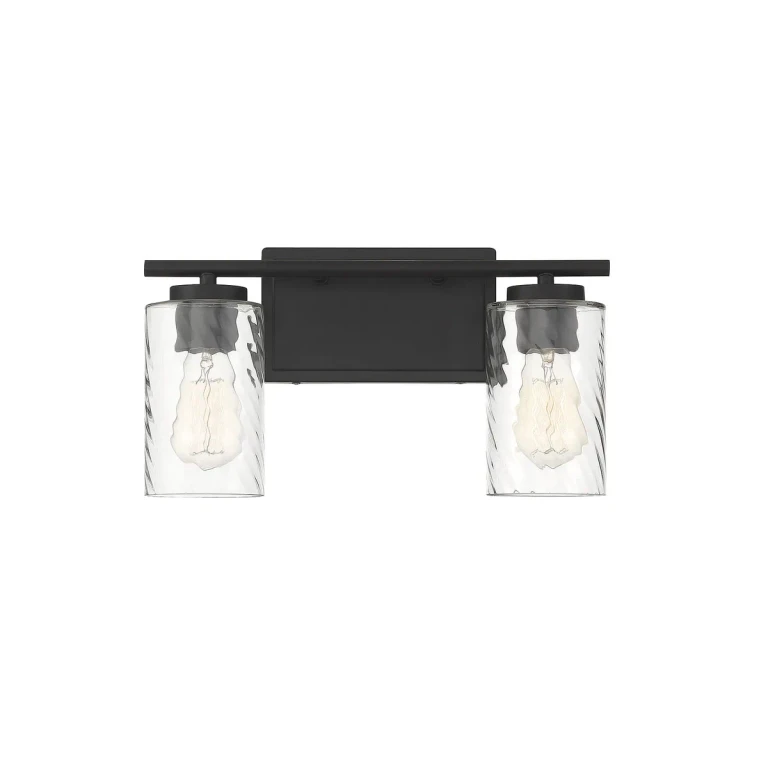 Trade Winds Raymond 2-Light Bathroom Vanity Light in Matte Black - TW100042-MBK