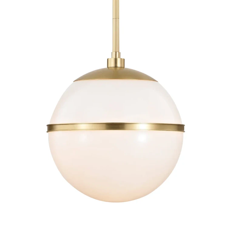 Brian Patrick Flynn for Truax 12" Midcentury Modern Pendant in Aged Brass