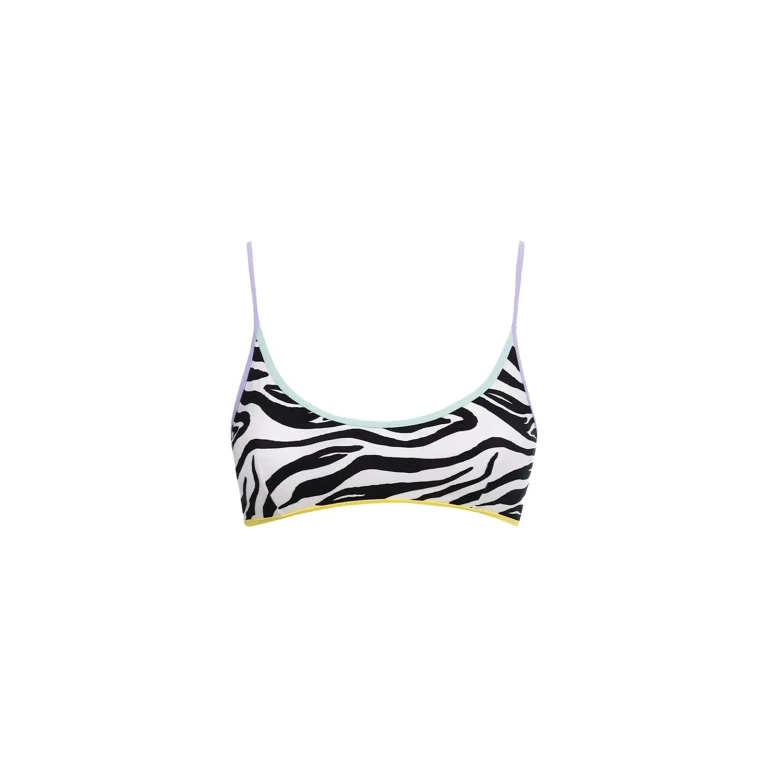 MC2 Saint Barth Judy String Zebra Print Bralette Bikini Top
