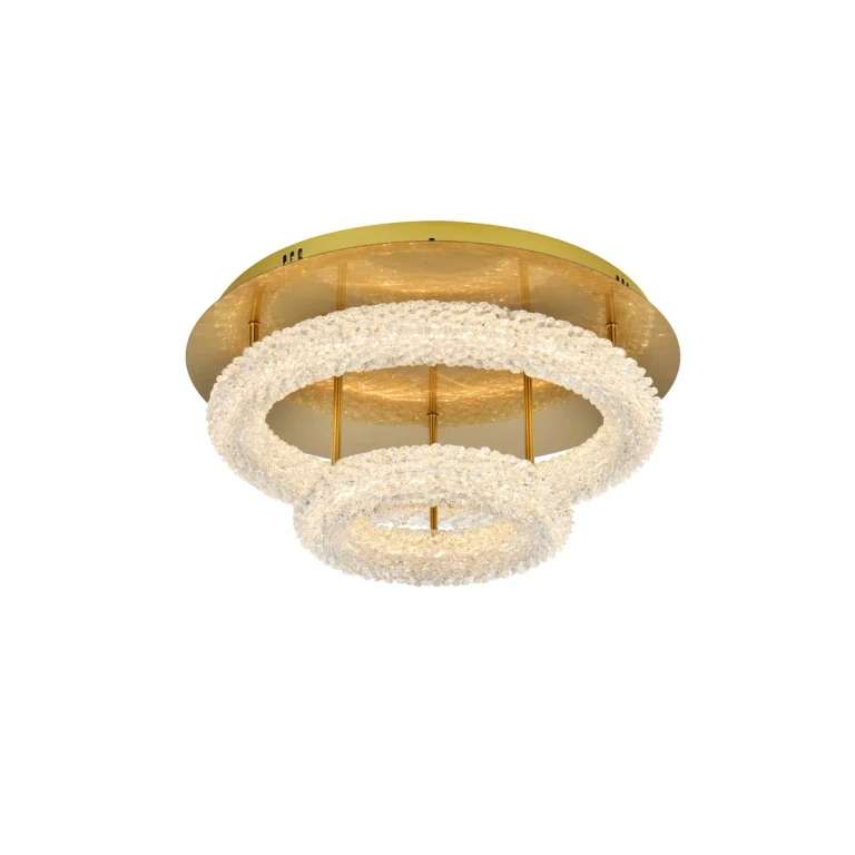 Satin Gold LED Flush Mount from the Bowen Collection