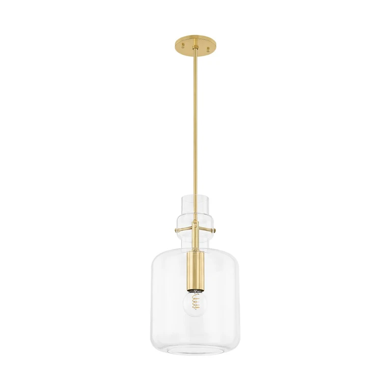 Aged Brass Pendant from the Lumi Collection