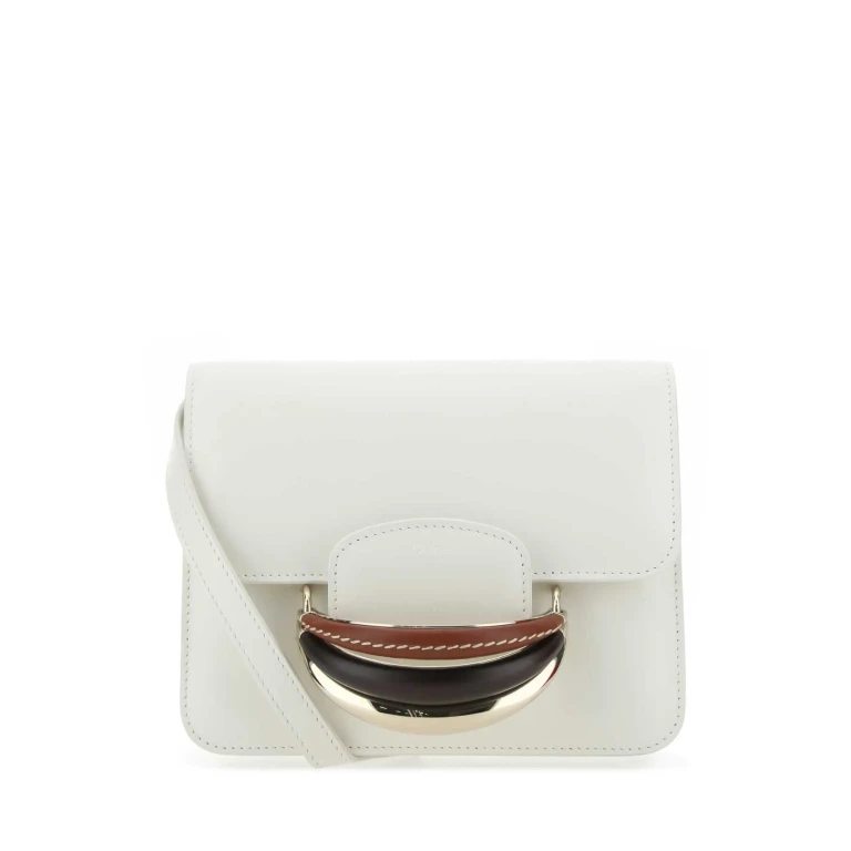 Chloé Ivory Leather Kattie Clutch