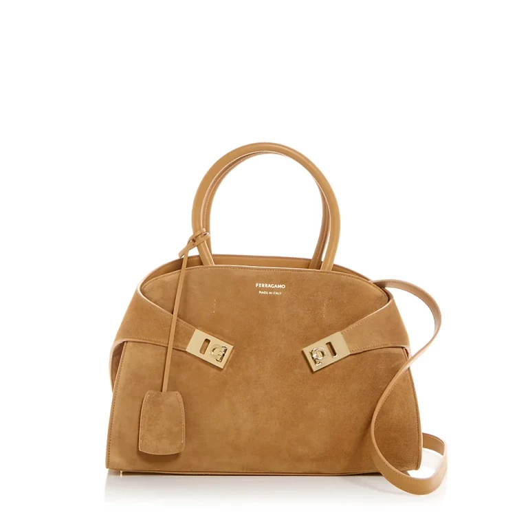 Ferragamo Hug Suede Shoulder Bag