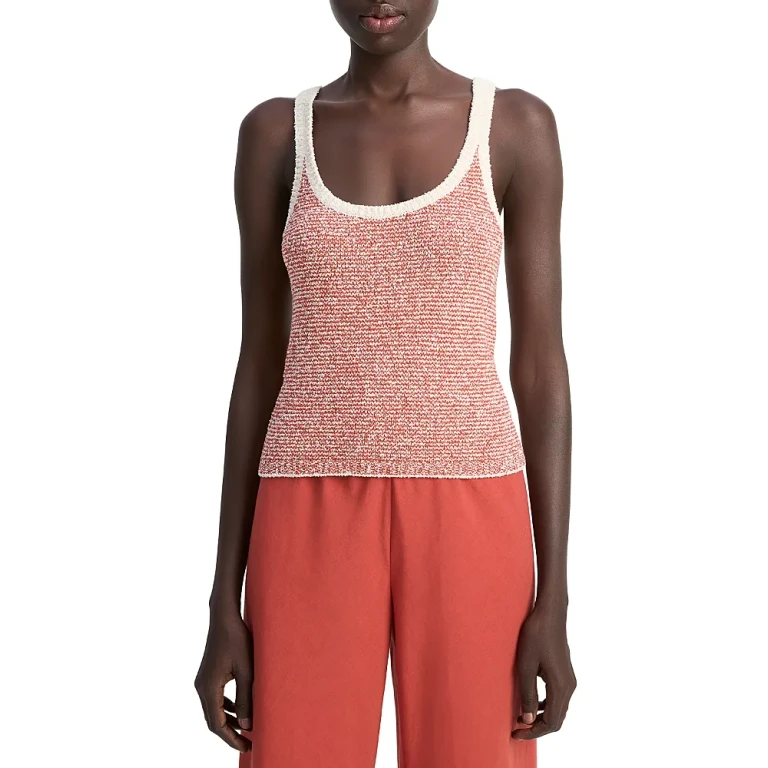 Vince Textured Micro Stripe Tank