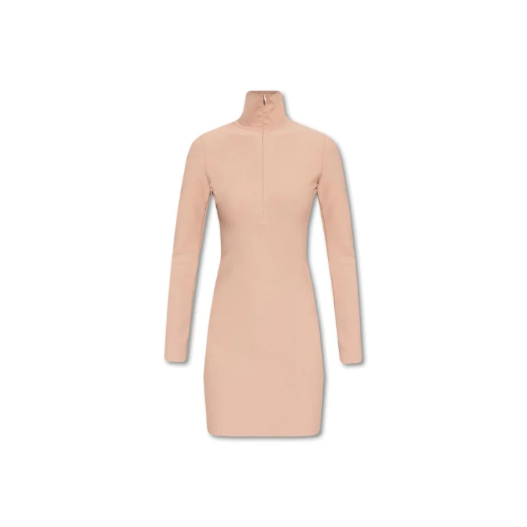 Alaia Half Zipped Long-sleeved Mini Dress