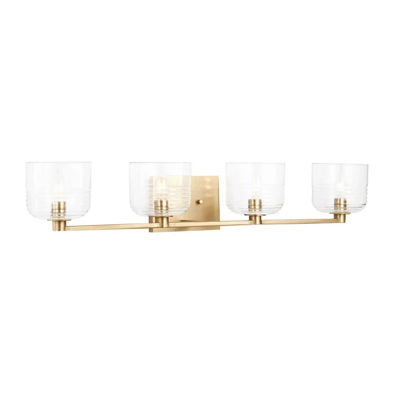 Satin Brass Bathroom Vanity Light from the Lochdale Collection