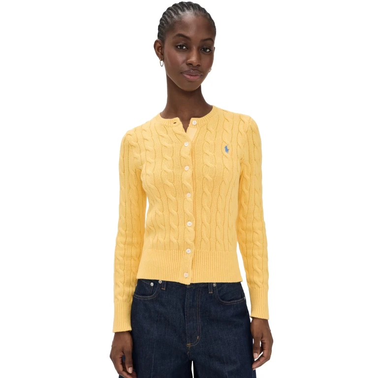 Polo Ralph Lauren Cable Knit Cardigan Beach Yello L