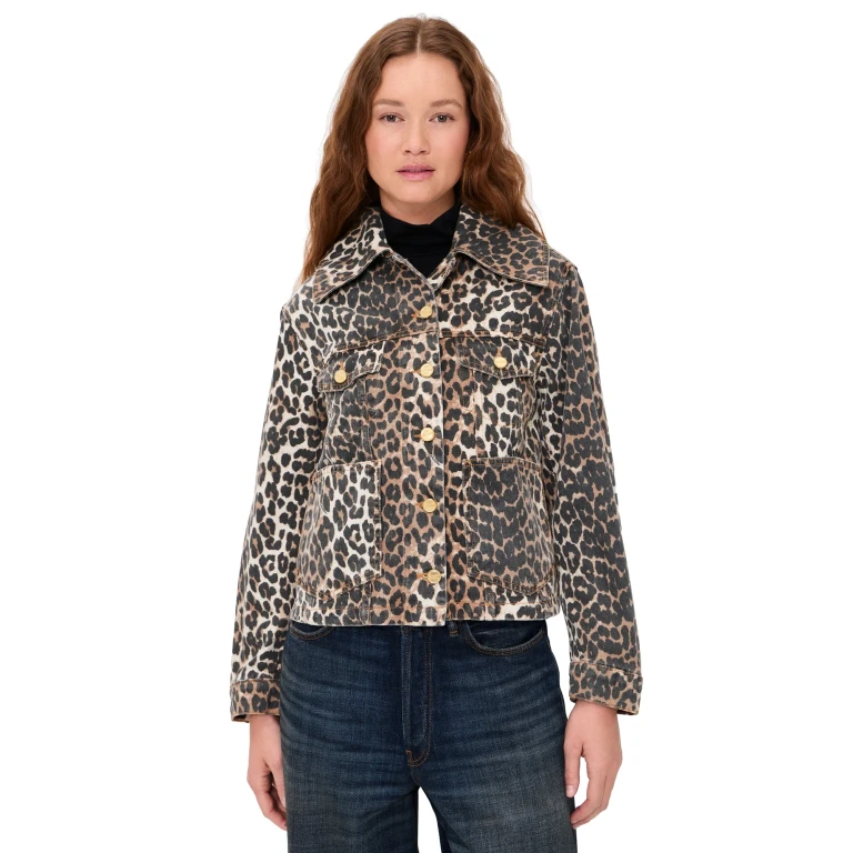 GANNI 印花牛仔夹克 Almond Milk