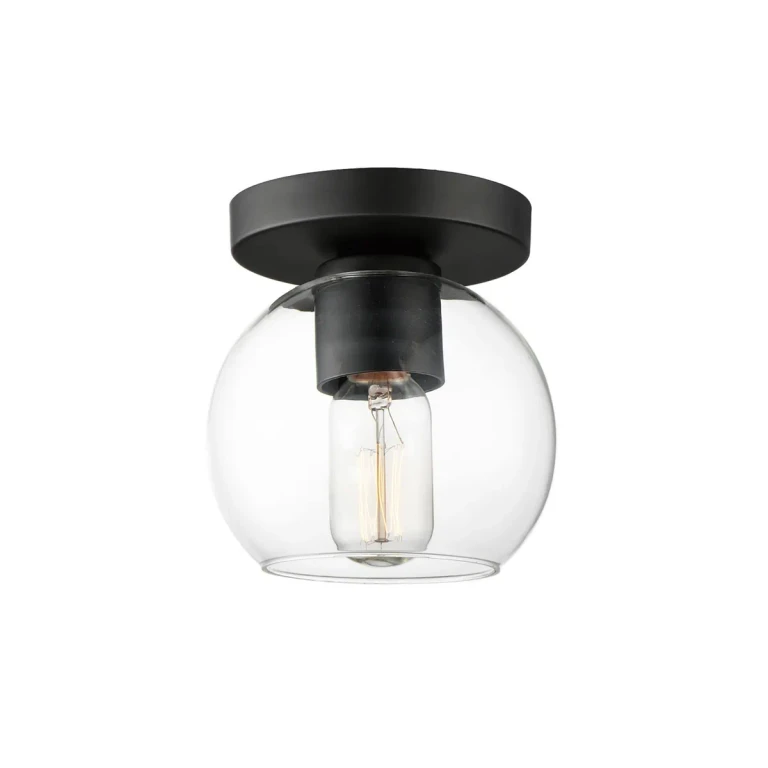 Black One Light Flush Mount from the Knox Collection