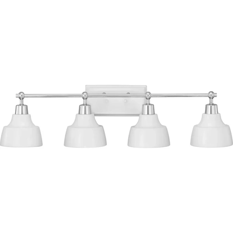 Polished Chrome Four Light Bath from the Bramlett Collection