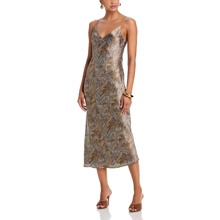 L'Agence Seridie Silk Slip Dress