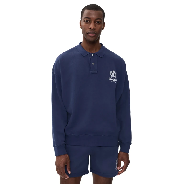 Polo Ralph Lauren Island Fleece Polo Sweatshirt Dark Cobalt XXL
