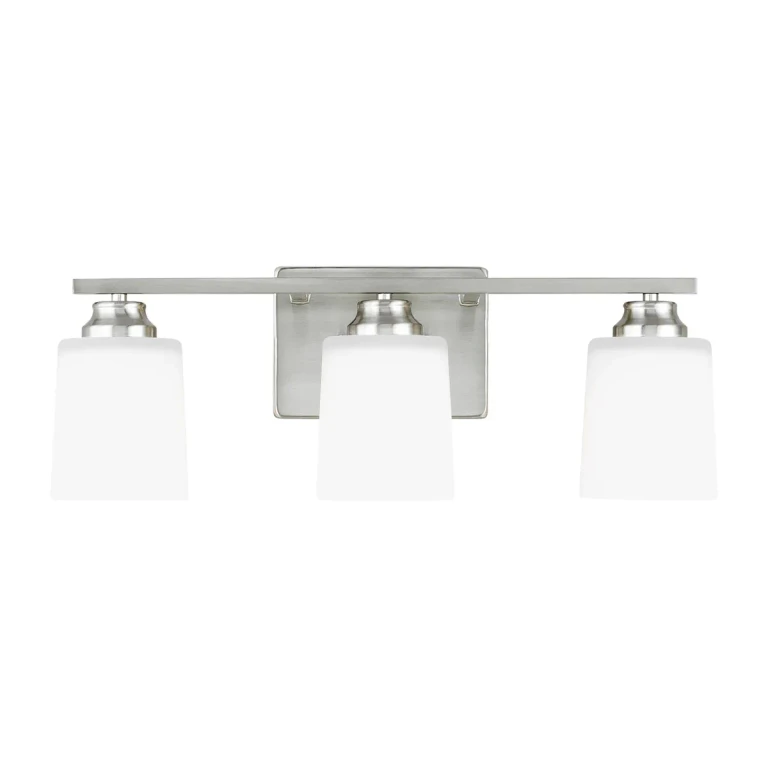 Brushed Nickel Wall Bathroom Vanity Light from the Vinton Collection