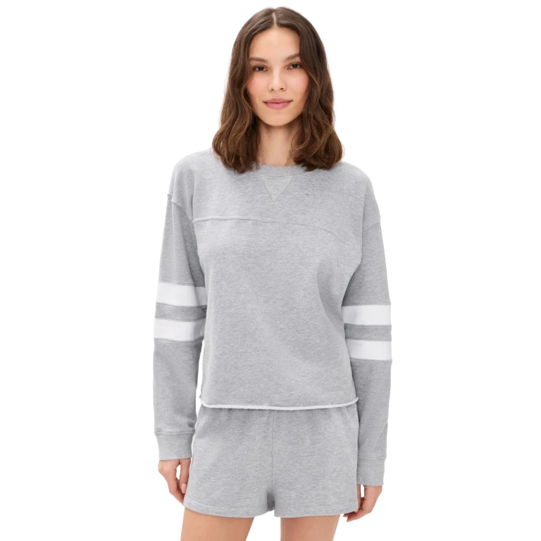 Year of Ours Varisty Sweatshirt Heather Grey Wh XS