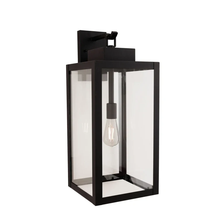 Textured Black Outdoor Lantern from the Marin Collection