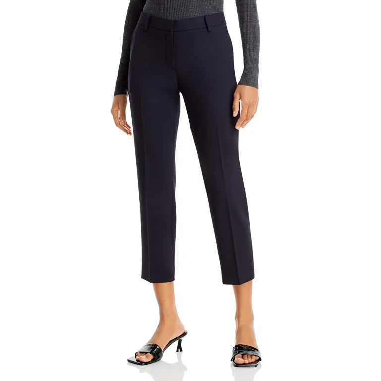 Theory Treeca Wool-Blend Cropped Pants