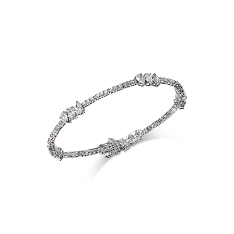 Luxe Collection Certified Lab Grown Diamond Flexible Bracelet in 14K White Gold, 4.75 tcw