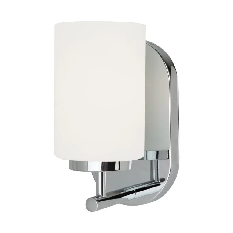 Chrome One Light Wall Bath Sconce from the Oslo Collection