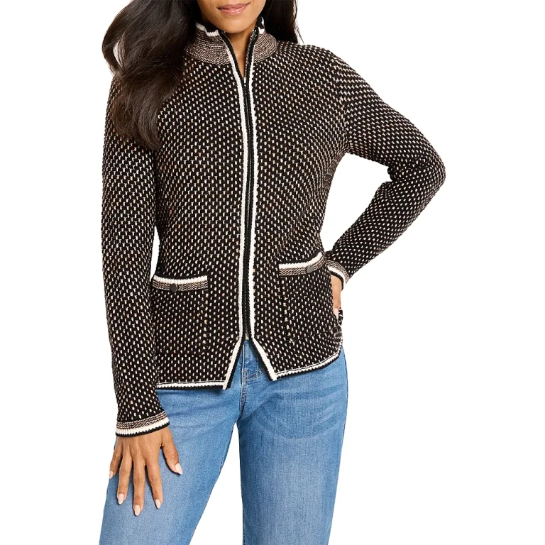Nic+Zoe Brick Stitch Knit Jacket