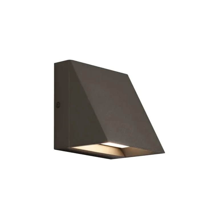 Pitch LED 5" Outdoor Wall Light in Bronze