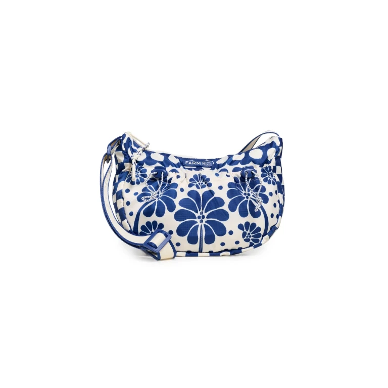 FARM Rio Blue Flower Crescent Bag Multi One Size