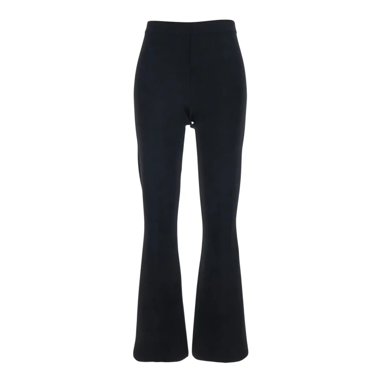 TwinSet Black Ribbed Design Pants For Women