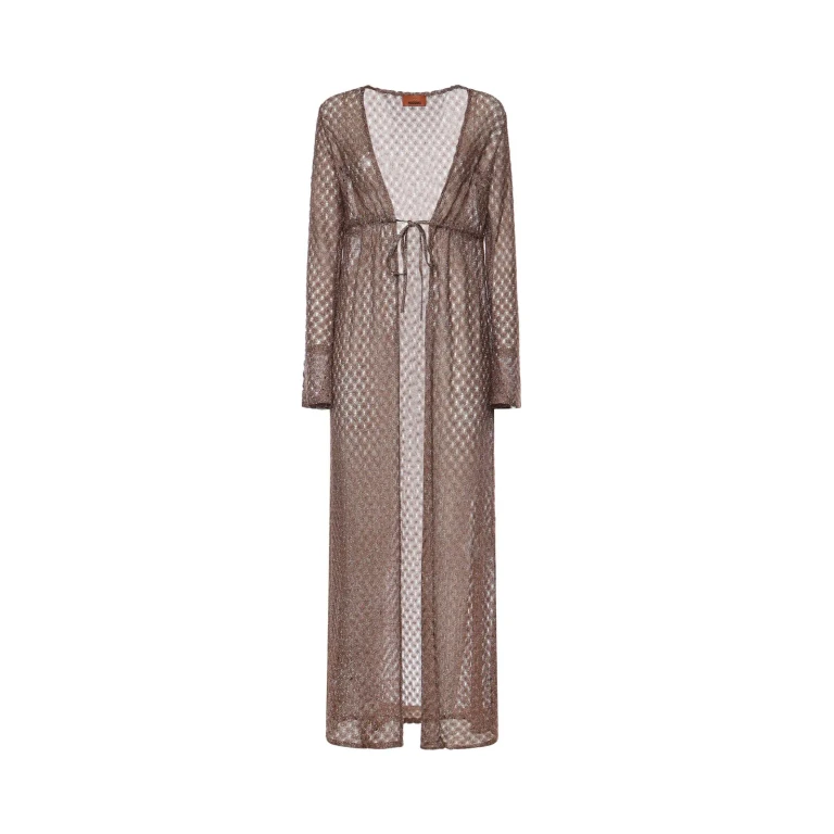 Missoni Tie-waist Textured Cover Up Coat