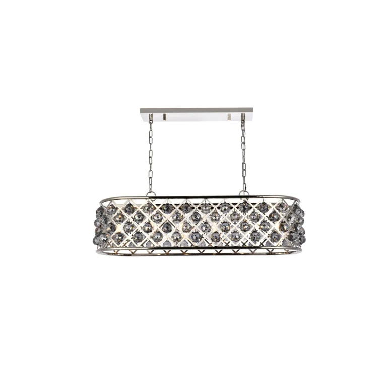Polished Nickel Six Light Chandelier from the Madison Collection