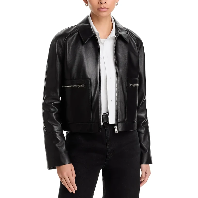 Frame The Leather Zip Front Jacket