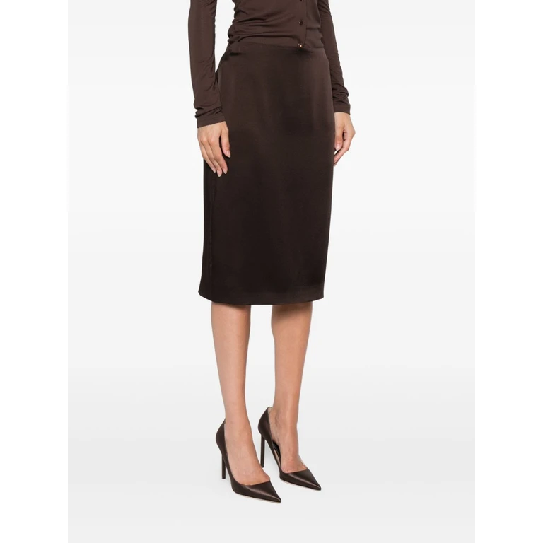 Tom Ford Skirts Marrone Scuro Outer: Acetate - Women