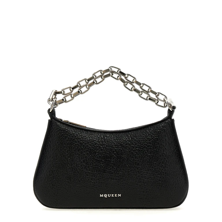 Alexander McQueen Black Lamb Leather Handbag Bag - Women
