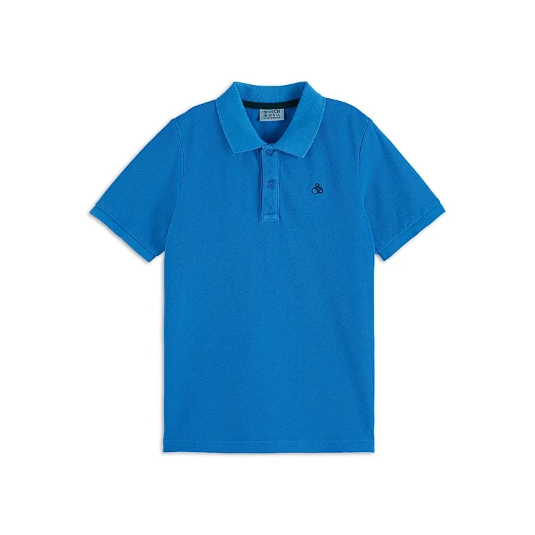 Scotch & Soda Boys' Garment Dyed Pique Polo - Little Kid, Big Kid