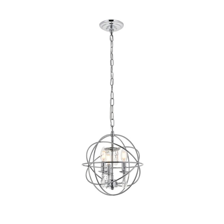 Chrome Three Light Pendant from the Wallace Collection