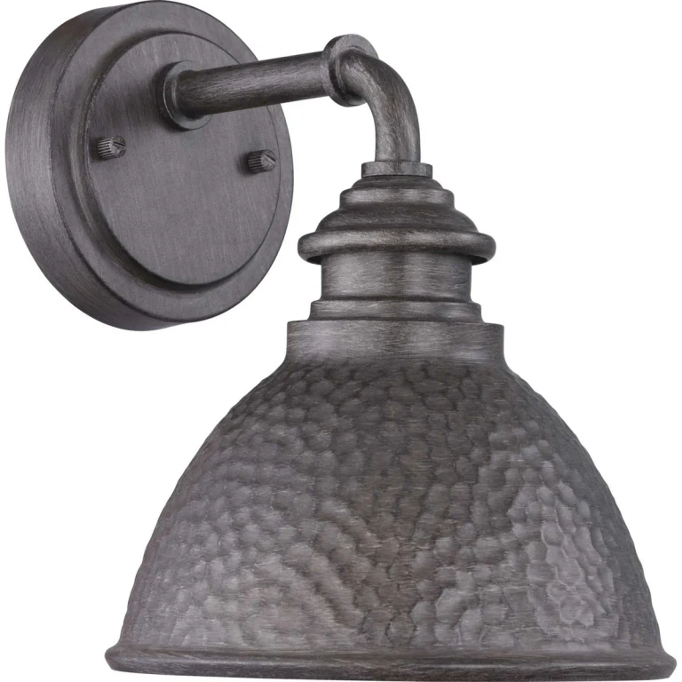 Antique Pewter One Light Wall Lantern from the Englewood Collection