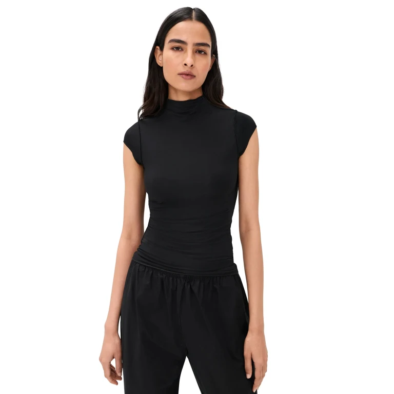 The Line by K Reese Mock Neck Top Black S