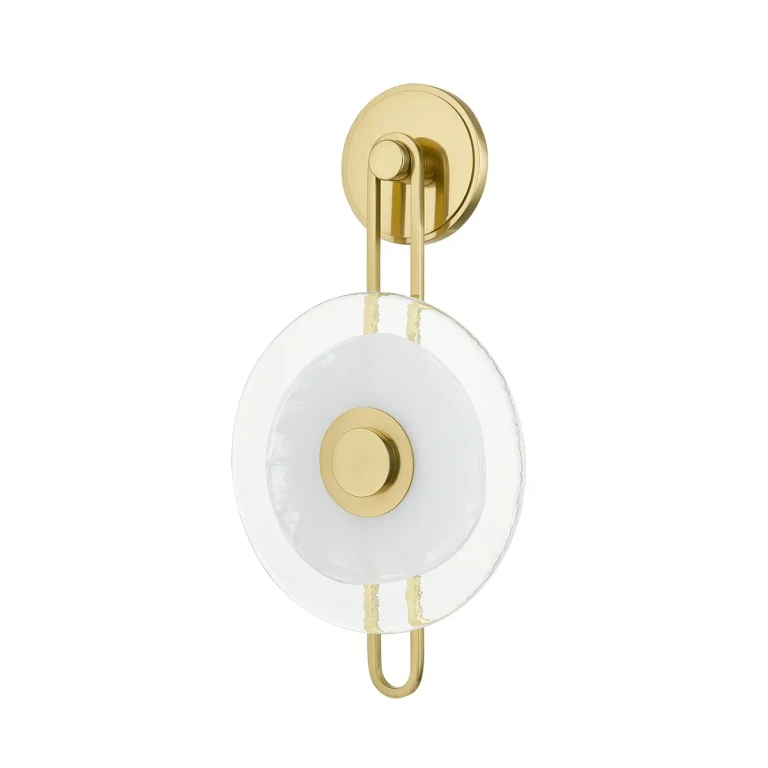 Aged Brass LED Wall Sconce from the Keuka park Collection
