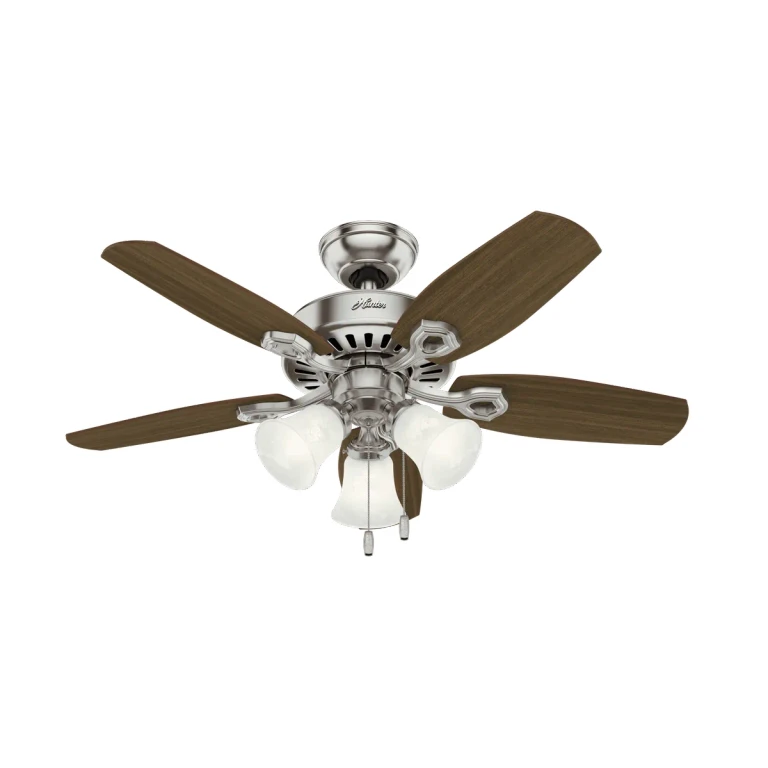 Hunter Builder 3-Light 42" Indoor Ceiling Fan in Brushed Nickel