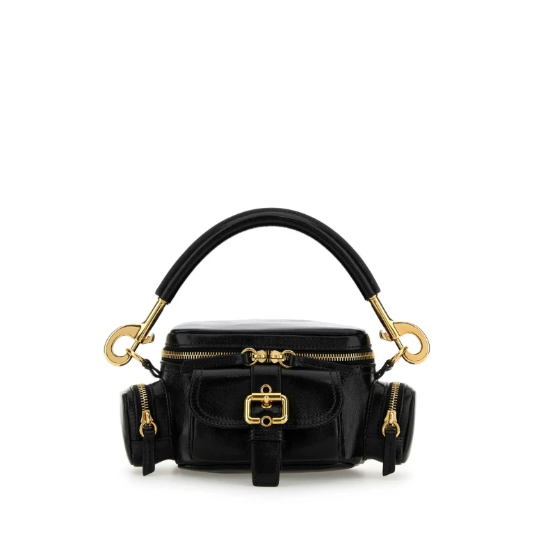 Chloé Black Leather Small Camera Bag Handbag