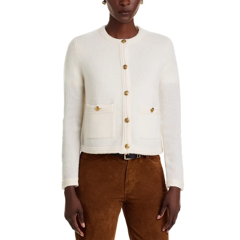 Chevron Trim Cardigan - Exclusive