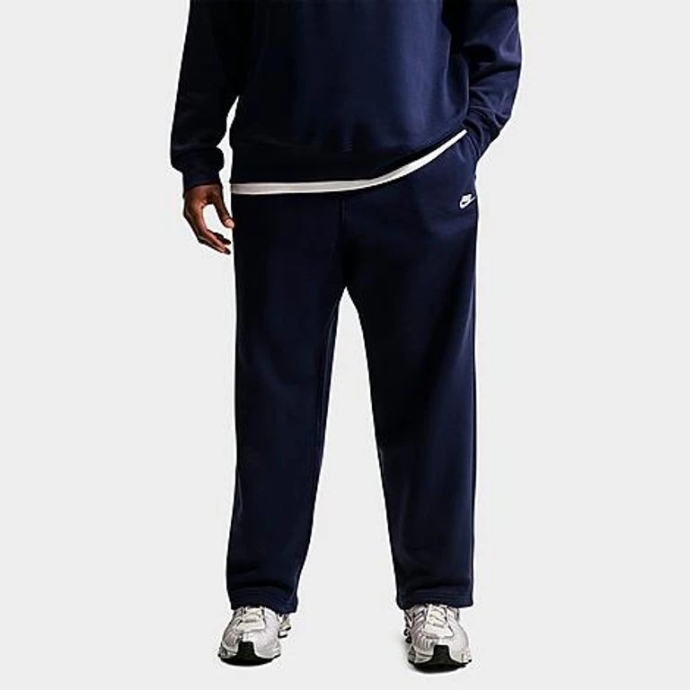 Nike Men's Sportswear Club Fleece Bungee Jogger Pants in Obsidian/Obsidian/White Size: XS